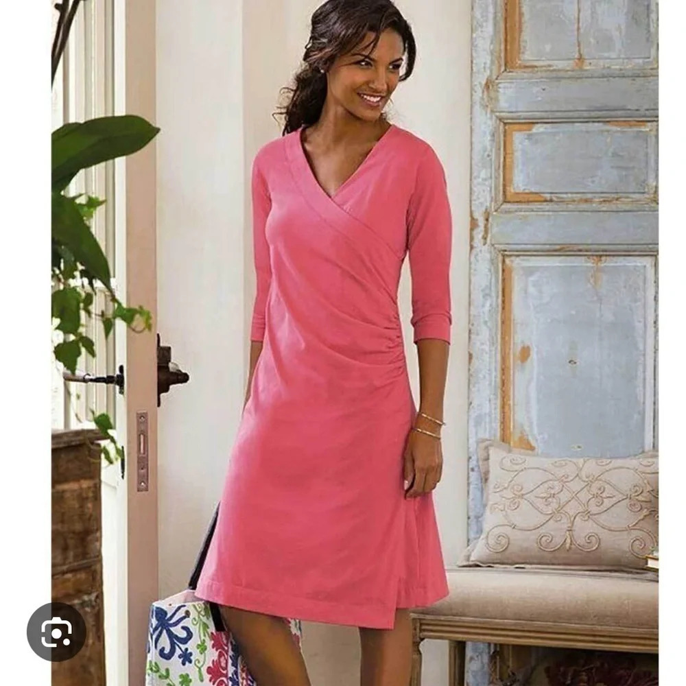 Soft surroundings faux wrap dress size xs missy in excellent like-new condition​